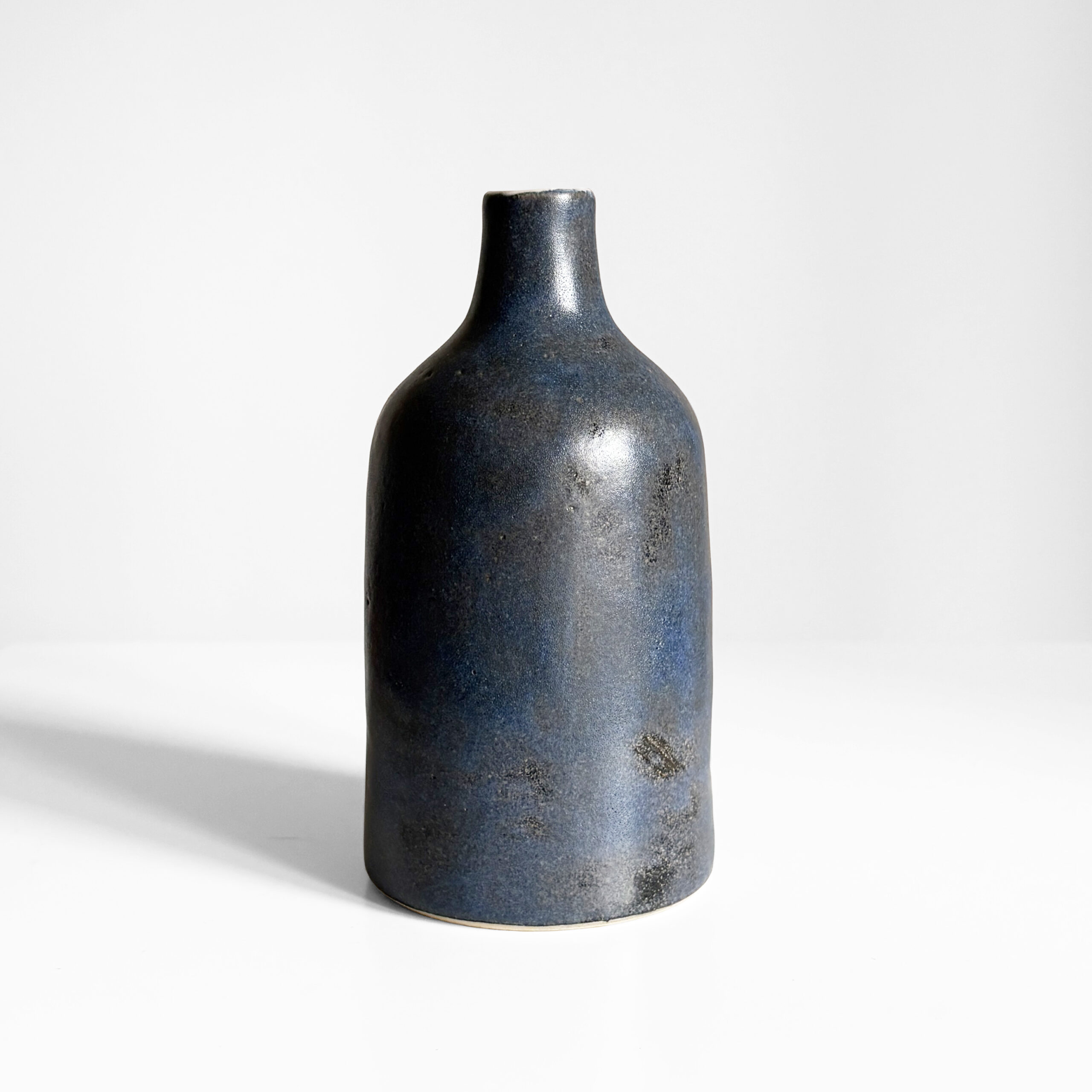 Blue glazed stoneware vase by Walter Heufelder, Germany, 1970s