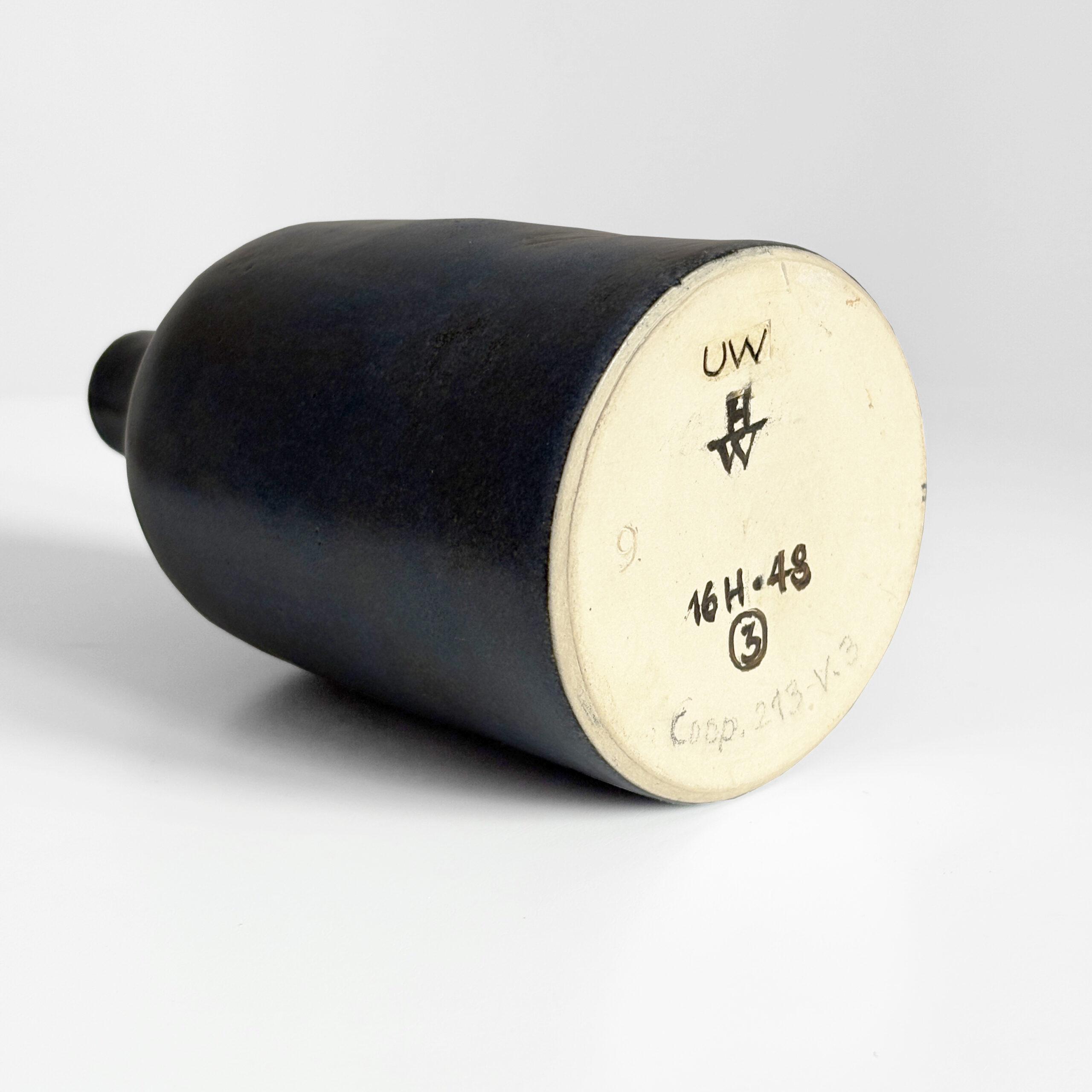 Blue glazed stoneware vase by Walter Heufelder, Germany, 1970s - Image 5